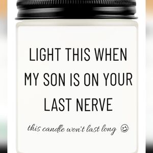 NWT Daughter in Law Gifts, Humorous White Lavender & Eucalyptus Scented Candle